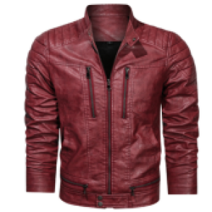 Men’s Vintage Maroon Moto Leather Jacket
